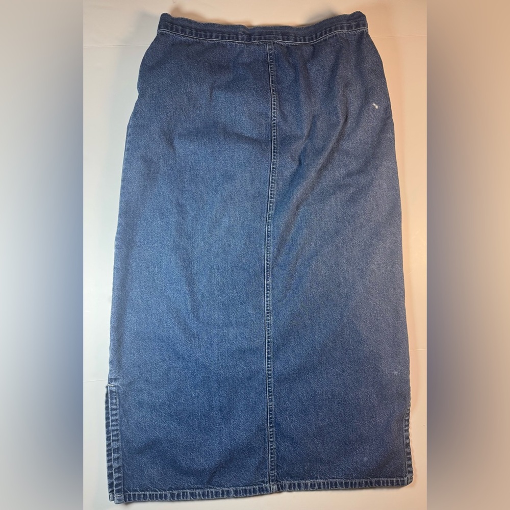 Vintage Me and You Skirt Womens Large Blue Denim Long Distressed Y2K 90s Style - Picture 6 of 7
